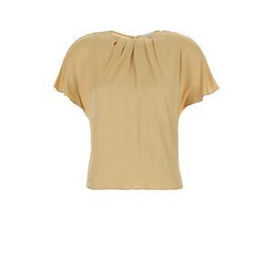 Isabel Marant Women Cream Satin Sakine Top